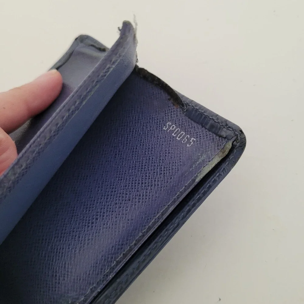 Louis Vuitton Blue Epi Leather Marco Bifold Wallet Coin Pocket SP0065 France